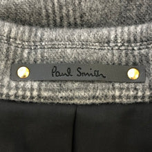 將圖片載入圖庫檢視器 Paul Smith ポール・スミス チェスターコート シングル グレンチェック柄 293072 690S カシミヤ グレー Mサイズ【中古】メンズ