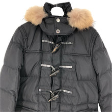 画像をギャラリービューアに読み込む, BLACK LABELCRESTBRIDGE ブラックレーベル・クレストブリッジ ダウンコート トグル付き フード付き 51F81-281-09 ブラック Mサイズ【中古】メンズ