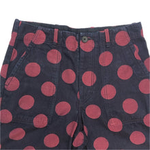 画像をギャラリービューアに読み込む, RED EAR レッドイヤー ショートパンツ ドット柄 コットン ネイビー×ワインレッド Mサイズ【中古】メンズ