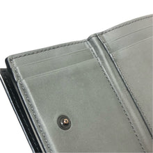 画像をギャラリービューアに読み込む, BOTTEGAVENETA ボッテガヴェネタ イントレチャート 三つ折り財布 ブラック【中古】ユニセックス