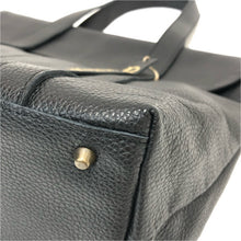 將圖片載入圖庫檢視器 MARINE DAY マリンデイ フラップ付き S-PUBLIC トートバッグ シュリンクカウレザー ブラック【中古】レディース