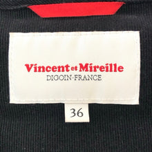 이미지를 갤러리 뷰어에 로드 , Vincent et Mireille バンソンエミレイユ ダウンカーディガン 軽量 ブラック サイズ36(S-M相当)【中古】レディース