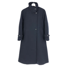 画像をギャラリービューアに読み込む, green label relaxing グリーンレーベルリラクシング ソフトメルトン スタンドカラーコート 3625-126-1974 ウール ネイビー サイズ36(S相当)【中古】【美品】レディース