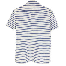 画像をギャラリービューアに読み込む, RALPH LAUREN ラルフローレン 半袖ポロシャツ ストライプ柄 コットン ブルー×ホワイト S相当【中古】メンズ