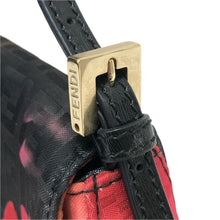 画像をギャラリービューアに読み込む, FENDI フェンディ ズッキーノ柄 ミニマンマバケット 8BR180-CT7 ハンドバッグ キャンバス×レザー レッド系【中古】レディース