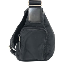 画像をギャラリービューアに読み込む, PRADA プラダ ダブルサイドポケット ショルダーバッグ ナイロン ブラック【中古】 レディース