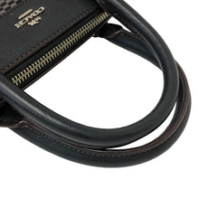 画像をギャラリービューアに読み込む, COACH コーチ エクスプローデッドレップス ベネット ミニ サッチェル 2WAY ハンドバッグ F57242 レザー×キャンバス ブラック【中古】レディース