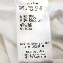 將圖片載入圖庫檢視器 LUDLOW ラドロー ELIZABETH エリザベス ボリュームカラー 長袖 コットンシャツ ブラウス ホワイト Fサイズ【中古】レディース