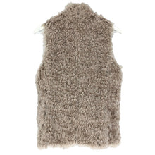 將圖片載入圖庫檢視器 Morabito Blanc モラビトブラン リバーシブルベスト モヘヤ×フェイクレザー ジレ ベージュ サイズ38(M相当)【中古】レディース