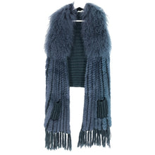 이미지를 갤러리 뷰어에 로드 , True Trussardi Steele トゥルー トラサルディ スティーレ ニットジレ ベスト ブルー【中古】 レディース