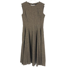 画像をギャラリービューアに読み込む, theory セオリー ノースリーブ ワンピース 麻・リネン×レーヨン ブラウン系 サイズ6(13号・XL相当)【中古】レディース 大きいサイズ