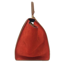 画像をギャラリービューアに読み込む, CELINE セリーヌ トラペーズ ミディアム 2WAY ハンドバッグ ショルダーバッグ レザー×スウェード ブラウン【中古】レディース