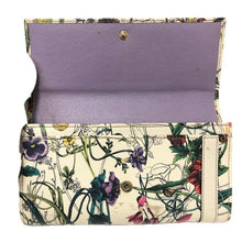 画像をギャラリービューアに読み込む, GUCCI グッチ フローラ 花柄 309760 長財布 レザー アイボリー【中古】 レディース