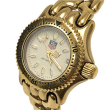 이미지를 갤러리 뷰어에 로드 , TAG HEUER タグホイヤー セル デイト S94.708M 腕時計 ゴールド クオーツ ホワイト文字盤【中古】 レディース