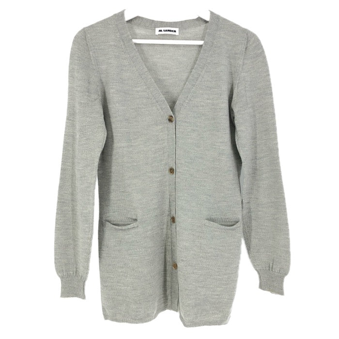 JIL SANDER ジルサンダー ニット カーディガン ウール グレー サイズ36