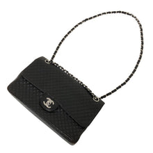 画像をギャラリービューアに読み込む, CHANEL シャネル マイクロキルティング シングルフラップ ヴィンテージ チェーンショルダーバッグ ラムスキン ブラック【中古】レディース