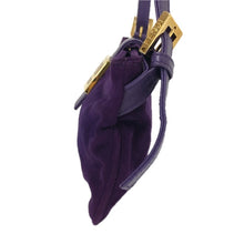 画像をギャラリービューアに読み込む, FENDI フェンディ FF マンマバゲット ショルダーバッグ スウェード パープル【中古】 レディース