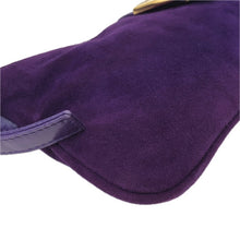 画像をギャラリービューアに読み込む, FENDI フェンディ FF マンマバゲット ショルダーバッグ スウェード パープル【中古】 レディース