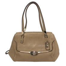 画像をギャラリービューアに読み込む, COACH コーチ マディソン 25169 マデリン イースト ウェスト サッチェル スモール 2WAY ショルダーバッグ レザー ベージュ【中古】レディース