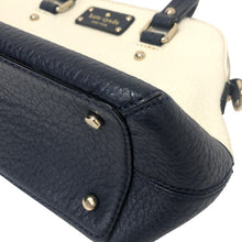 画像をギャラリービューアに読み込む, Kate Spade ケイトスペード バイカラー 2WAY ショルダーバッグ ハンドバッグ 牛革 ホワイト×ネイビー【中古】 レディース
