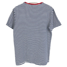 画像をギャラリービューアに読み込む, POLO RALPH LAUREN ポロ・ラルフローレン カットソー ボーダー柄 半袖Tシャツ コットン ブルー × ホワイト XL相当【中古】メンズ