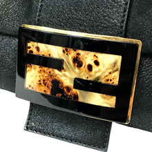 画像をギャラリービューアに読み込む, FENDI フェンディ ビッグマンマバケット ワンショルダー ハンドバッグ 8BR638 スパンコールレザー ブラック【中古】レディース