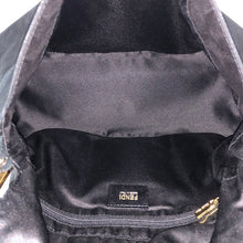 画像をギャラリービューアに読み込む, FENDI フェンディ ビッグマンマバケット ワンショルダー ハンドバッグ 8BR638 スパンコールレザー ブラック【中古】レディース