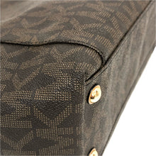 將圖片載入圖庫檢視器 Michael Kors マイケルコース 総柄 トートバッグ PVC×レザー ブラウン【中古】レディース