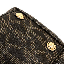 將圖片載入圖庫檢視器 Michael Kors マイケルコース 総柄 トートバッグ PVC×レザー ブラウン【中古】レディース