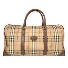 画像をギャラリービューアに読み込む, Burberrys バーバリーズ ボストンバッグ ノバチェック シャドーホース PVCキャンバス×レザー ベージュ【中古】ユニセックス