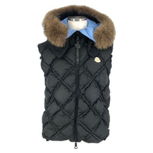 画像をギャラリービューアに読み込む, MONCLER モンクレール ダウンベスト SCAR キルティング ブラック サイズ0(S相当)【中古】メンズ