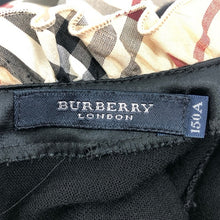 画像をギャラリービューアに読み込む, Burberry London バーバリーロンドン ワンピース ノバチェック切替え 7分袖 コサージュ付 ブラック×ベージュ サイズ150A【中古】ガールズ