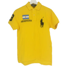 画像をギャラリービューアに読み込む, Polo by Ralph Lauren ラルフローレン ポロシャツ ビッグポニー刺しゅう アルゼンチン国旗 カスタムフィット コットン イエロー M相当【中古】【新品同様】【美品】メンズ