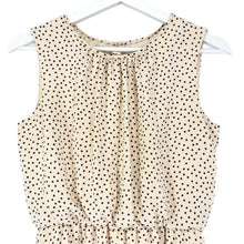 將圖片載入圖庫檢視器 m's select エムズセレクト ドット柄 ノースリーブ ワンピース ベージュ サイズ38(M相当)【中古】 レディース