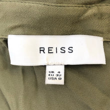 画像をギャラリービューアに読み込む, REISS リース 長袖 ロング ワンピース ウエストリボン レーヨン カーキ XS(5号)相当【中古】 レディース
