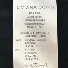 画像をギャラリービューアに読み込む, LIVIANA CONTI リビアナコンティ 半袖 ロング ワンピース レーヨン ブラック S-M相当【中古】【新品同様】【未使用品】レディース