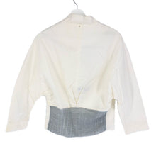 画像をギャラリービューアに読み込む, Lorena Antoniazzi ロレーナ アントニアッツィ ノーカラージャケット コットン×レーヨン アイボリー サイズ42(L相当)【中古】 レディース