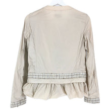 將圖片載入圖庫檢視器 PATRIZIA PEPE パトリッツィアペペ フリル ノーカラージャケット ツイード×ナイロン ベージュ サイズ40(M相当)【中古】 レディース