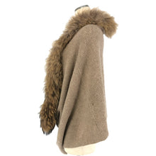 画像をギャラリービューアに読み込む, Deuxieme Classe ドゥーズィエムクラス ファー付き ポンチョ カシミヤ ベージュ【中古】 レディース
