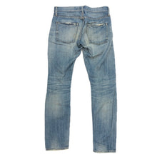 画像をギャラリービューアに読み込む, RED CARD レッドカード Anniversary 25th ダメージデニムパンツ コットン ライトインディゴ サイズ22(XS相当)【中古】 レディース 小さいサイズ