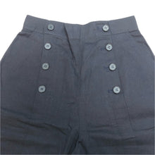 画像をギャラリービューアに読み込む, Castelbajac Sports カステルバジャック スポーツ ハーフパンツ ワッペン&ダブルボタン風 コットン ネイビー 9号(M相当)【中古】レディース