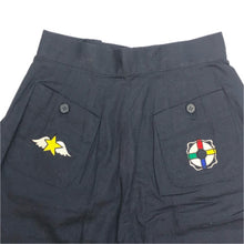 画像をギャラリービューアに読み込む, Castelbajac Sports カステルバジャック スポーツ ハーフパンツ ワッペン&ダブルボタン風 コットン ネイビー 9号(M相当)【中古】レディース