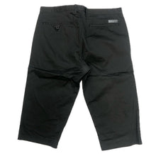 画像をギャラリービューアに読み込む, BURBERRY BLACK LABEL バーバリーブラックレーベル 裾裏チェック クロップドパンツ コットン ブラック サイズ79(M相当)【中古】 メンズ