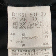 画像をギャラリービューアに読み込む, BURBERRY BLACK LABEL バーバリーブラックレーベル 裾裏チェック クロップドパンツ コットン ブラック サイズ79(M相当)【中古】 メンズ