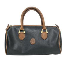 이미지를 갤러리 뷰어에 로드 , TRUSSARDI トラサルディ ミニボストン ハンドバッグ PVC×レザー ブラック【中古】 レディース