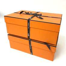 画像をギャラリービューアに読み込む, HERMES エルメス 空箱 靴箱 シューズ袋(2足分) ショッパー リボン 各2点セット 070 BIS ▲【中古】
