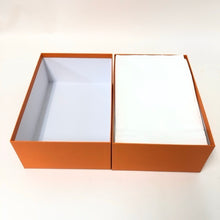 画像をギャラリービューアに読み込む, HERMES エルメス 空箱 靴箱 シューズ袋(2足分) ショッパー リボン 各2点セット 070 BIS ▲【中古】
