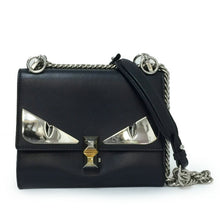 画像をギャラリービューアに読み込む, フェンディ FENDI モンスター KAN I SMALL VIT LIBERTY チェーン ショルダーバッグ 8M0381 2SR ブラック【中古】