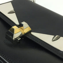 画像をギャラリービューアに読み込む, フェンディ FENDI モンスター KAN I SMALL VIT LIBERTY チェーン ショルダーバッグ 8M0381 2SR ブラック【中古】