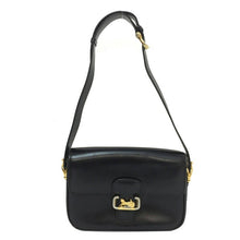 画像をギャラリービューアに読み込む, セリーヌ CELINE 馬車金具 ショルダーバッグ ブラック【中古】